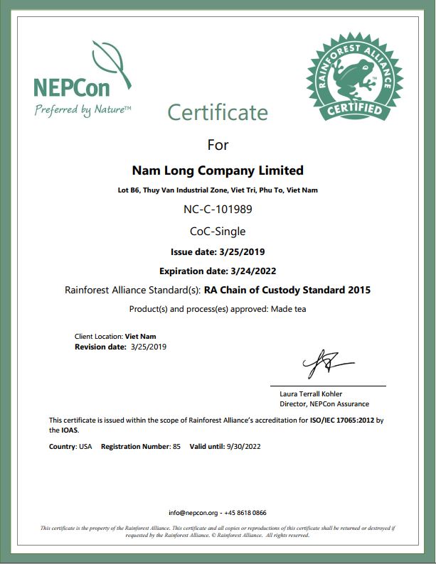 Certification